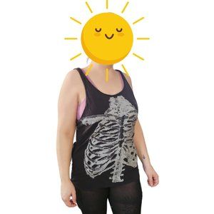 H&M Unisex Ribcage Skeleton Skater Tank Men's Size Small